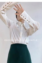Load image into Gallery viewer, Elegant Satin Office Casual Shirt
