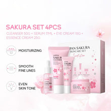 Load image into Gallery viewer, Facial Skin Care Set Skin Cleaning Sakura Skincare Set For Women Girls With Cleanser Toner Face Serum Cream Eye Cream
