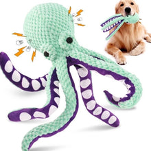 Load image into Gallery viewer, Dog pet plush octopus toy interactive sound anti-demolition home large and small dog boredom companion toy
