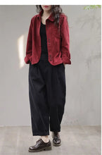 Load image into Gallery viewer, Casual White Corduroy Button Jacket
