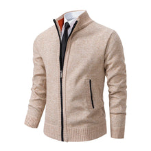 Load image into Gallery viewer, Stand Collar Fleece Zip Cardigan
