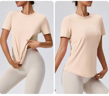 Load image into Gallery viewer, Yoga Classic T-shirt Women's Fitness Yoga Clothing Short Sleeve Round Neck Sports T-shirt
