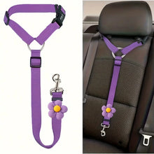 Load image into Gallery viewer, Pet Dog and Cat Seat Belt Car Headrest Restraint Adjustable Safety Rope Car Seat Belt Dog Pet Accessories Pet Supplies
