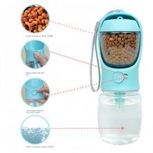 Load image into Gallery viewer, Portable Dog Cat Water Bottle with Storage Food and Water Container for Puppy Pets Dogs Feeder Bowl Outdoor Travel Pet Supplies
