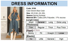 Load image into Gallery viewer, Denim Dresses For Women Sleeveless Sexy Irregular Girl Fashion A-Line Long Tunic Dress Lady Lace-Up Female Jeans Clothes
