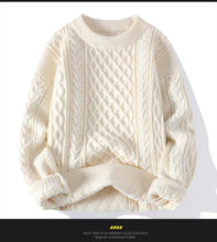 Load image into Gallery viewer, Sweater, Autumn and Winter Men's Thick Crumpled Sweater Jacket, Christmas Couple's Thread
