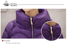 Load image into Gallery viewer, 2023 New Fashion Winter Coats Women Warm Outerwea Cotton Padded Jackets Womens Clothing Belt Zipper Parkas Femme A-word Jacket
