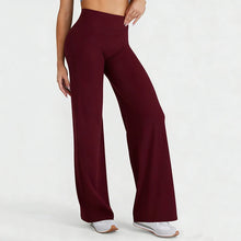 Load image into Gallery viewer, Sports Yoga High Waist Flared Leggings Women Gym Naked Feel Lift The Hips Wide Leg Pants Woman Pilates Running Sport Trousers

