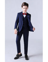Load image into Gallery viewer, Formal Kids Plaid Tuxedo Suit
