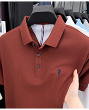 Load image into Gallery viewer, 100% pure cotton high-end brand men's short sleeve polo shirt summer fashion original pony embroidery golf Paul  casual T-shirt

