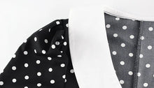 Load image into Gallery viewer, Dot Printed Dresses For Women Fashion Sexy Streetwear Short Sleeves Sheath Turn Down Collar V-Neck Long Vestidos Robes Female
