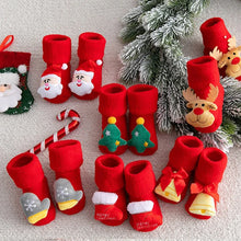 Load image into Gallery viewer, Festive Baby Winter Grip Socks
