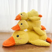 Load image into Gallery viewer, Dog sleeping with a dog hug duck toys to relieve boredom of little yellow duck pet interactive plush doll pet supplies
