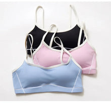 Load image into Gallery viewer, Yoga Sports Bra Color Clashing Shock Absorbing Brassiere Women Full Cup Breathable Gym Tube top Bra Yoga Workout Underwear
