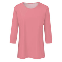 Load image into Gallery viewer, Women Summer Tops Round Neck Three Quarter Sleeve Comfortable Print T Shirt Blouse Women T Shirt muticolor t shirt tops
