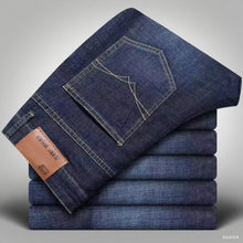 Load image into Gallery viewer, Men’s Jeans Blue Comfortable Business Straight Casual Pants Brand Male Clothes Trousers FASHION

