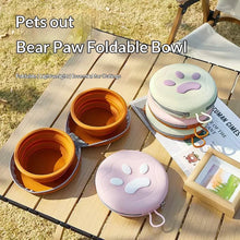 Load image into Gallery viewer, Pet silicone folding bowl dual-purpose water and food feeding bowl outdoor portable folding storage cat pet bowl  Pet supplies
