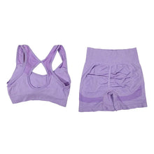 Load image into Gallery viewer, Women Yoga Shorts Sets High Waist Butt Lifting Workout Fitness Tights Tummy Control Gym Running Stretched Sportswear
