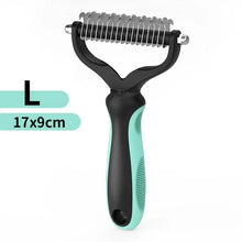 Load image into Gallery viewer, Cat Hair Removal Comb Dog Hair Removal Brush Stainless Steel Double Sided Pet Grooming Brush Removing Tangles Cat Accessories
