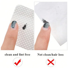 Load image into Gallery viewer, Lint Free Cotton Pads Nail Polish Remover Wipes Cleaning Tool Nail Art Cleaning Wipes Tips UV Gel Polish Removal Pad Paper Wipes

