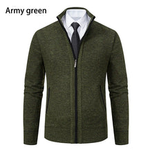 Load image into Gallery viewer, Stand Collar Fleece Zip Cardigan
