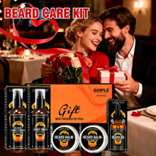 Load image into Gallery viewer, Men Beard Grooming Gift Kit Deep Cleansing Wash and Conditioner Moisturizing Nourishing Beard Oil Styling Butter for Beards Care
