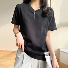 Load image into Gallery viewer, Loose Cotton Summer Tee Women
