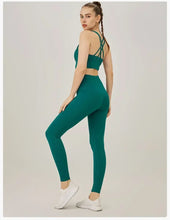 Load image into Gallery viewer, Women's Yoga Set Workout Set 2 Piece High Waist Yoga Leggings Sports Bra Gym Suit Activewear Sports Fitness Set Sports Suit
