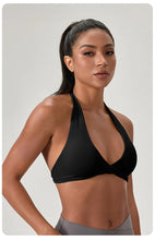 Load image into Gallery viewer, Strappy Bra for Women Open Back Halter Sports Bra Light Support Gym Crop Top Seamless Workout Yoga Top Bra Padded Bras
