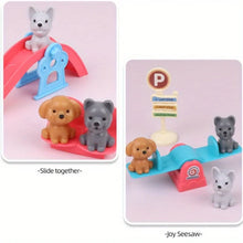 Load image into Gallery viewer, Cute Dog Pet Basket Family Toys Dog Doll Set Cage Toys Scene Playing Toys Christmas Decoration Thanksgiving Gifts color randomly
