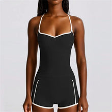Load image into Gallery viewer, SVEIC Gym Sets Woman 2 Piece Sports Tops Contrasting Color Fitness Vest High Waist Shorts Butt Lift Running Workout Yoga Clothes
