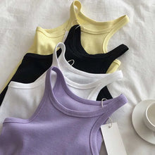 Load image into Gallery viewer, 2024 Women Tank Tops Sexy Cropped Top Female Women Summer Camisole Camis Black White Sport Clothes For Women
