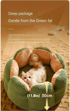 Load image into Gallery viewer, Petal Shaped Pet Bed, Plush Round Dog &amp; Cat Cushion Mat with Knitted Texture, Ultra Soft Warm Nest for Kittens Puppies in Winter
