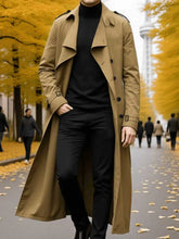 Load image into Gallery viewer, RVHSWDS Double Breasted Long Trench Coat
