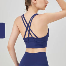 Load image into Gallery viewer, New Summer Sexy Sports Bras Women Fitness Vest Sports Top Cross Back Yoga Bra Running Fitness Breathable Shockproof Yoga Bra
