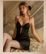 Load image into Gallery viewer, Female Nightdress Sexy Backless Spaghetti Strap Nightgown Sleepwear Spring Summer Nightwear Loose Silk Satin Home Dress Lingerie

