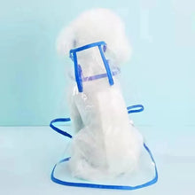 Load image into Gallery viewer, Pet Dog Puppy Transparent Rainwear Raincoat Pet Hooded Waterproof Jacket Clothes Soft PVC Small Dogs Raincoat Puppy Rain Poncho
