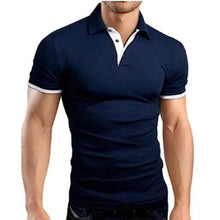 Load image into Gallery viewer, Polo Shirts Men's Casual Short Sleeve Tops Fitness Sports T-shirts Versatile Trendy Breathable Slim Tops Outwear Sportswear Male
