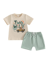 Load image into Gallery viewer, Toddler Dinosaur Birthday Outfit Set
