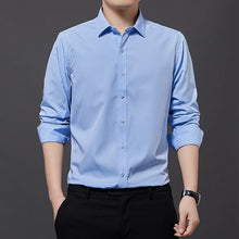 Load image into Gallery viewer, Stretch Solid Business Shirt Men

