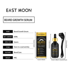 Load image into Gallery viewer, Beard Thickening Care Oil with Roller Ball 0.25mm Strengthen Hair Roots Nourishing Soften Beard Oil for Men Grooming Beard Care
