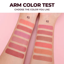 Load image into Gallery viewer, Matte Blush Palette Highly Pigmented Long Lasting Face Makeup Natural Finish Brighten Skin Contour Highlight Powder

