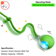 Load image into Gallery viewer, iLMH 1/2 PCS Cat Interactive Ball Toy Automatic Rolling Ball Faux Tail Rechargeable Smart Pet Electric Toy Pet Toy Imitate Mouse
