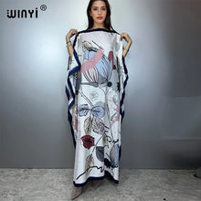 Load image into Gallery viewer, Printed Dresses For Women 2025 Fashion Design Loose Dress Batwing Maxi Long Femme Vestidos Summer Autumn Party Elegant Dress

