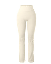 Load image into Gallery viewer, Solid Leggings for Women Seamless Knit Yoga Pants Flared Trousers High Waist Hip Liftting Tights Slim Casual Sports Leggings
