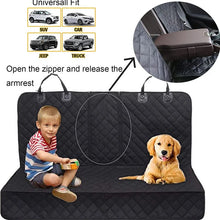 Load image into Gallery viewer, Dog Car Seat Cover Pet Travel Carrier Mattress Waterproof Dog Car Seat Protector With Middle Seat Armrest For Dogs
