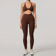 Load image into Gallery viewer, Summer 2PCS Yoga Suit Sports Set Women Quick-Dry Gym Set Women Tracksuit Running Workout Long Sleeve Sports Shirt Yoga Clothing
