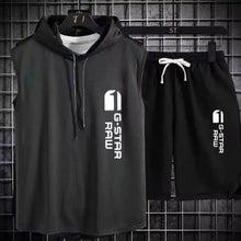 Load image into Gallery viewer, Men's track suit summer sportswear two-piece t-shirt shorts brand tracksuit jogging men's sports suit fitness clothes exercise
