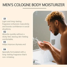 Load image into Gallery viewer, 100g Refreshing Men Cologne Scent Body Lotion Agarwood Fragrance Body Butter For Men Gentle Care Dry Skin Deep Nourishing Cream

