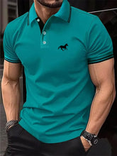 Load image into Gallery viewer, New Men's T-shirt Classic Short Sleeved Polo Shirt Summer Top Casual T-shirt Button Lapel Super Large S-3XL Casual Polo Shirt
